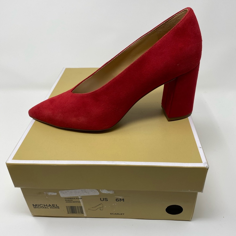 Michael Kors Red Suede Pump